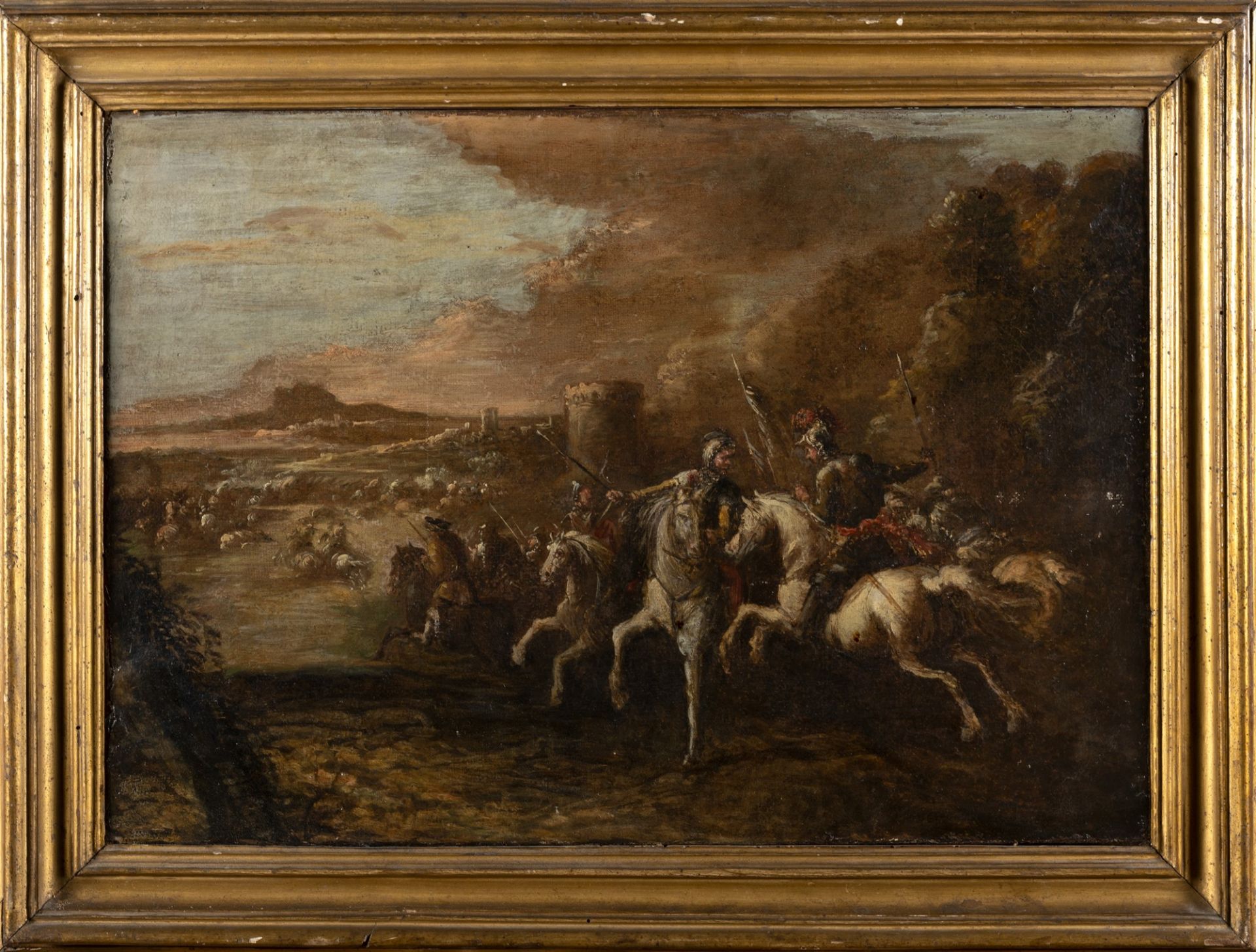 Scuola italiana, secolo XVII - Two battle scenes - Image 4 of 5