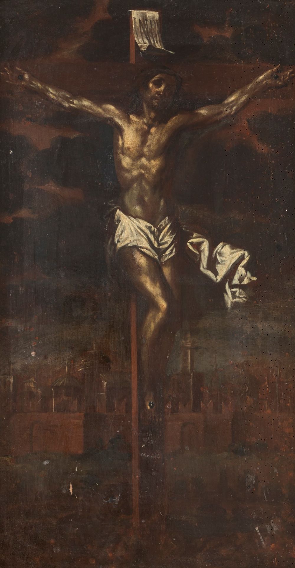 Scuola fiamminga, secolo XVII - Crucifixion - Image 2 of 3