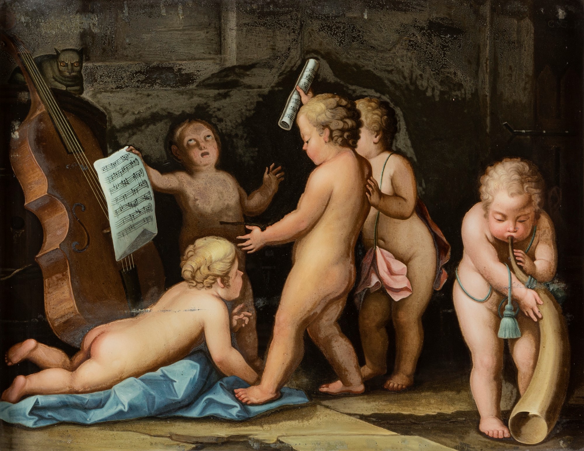 Scuola dell'Italia settentrionale, secolo XVIII - Allegory of the Music - Image 2 of 4