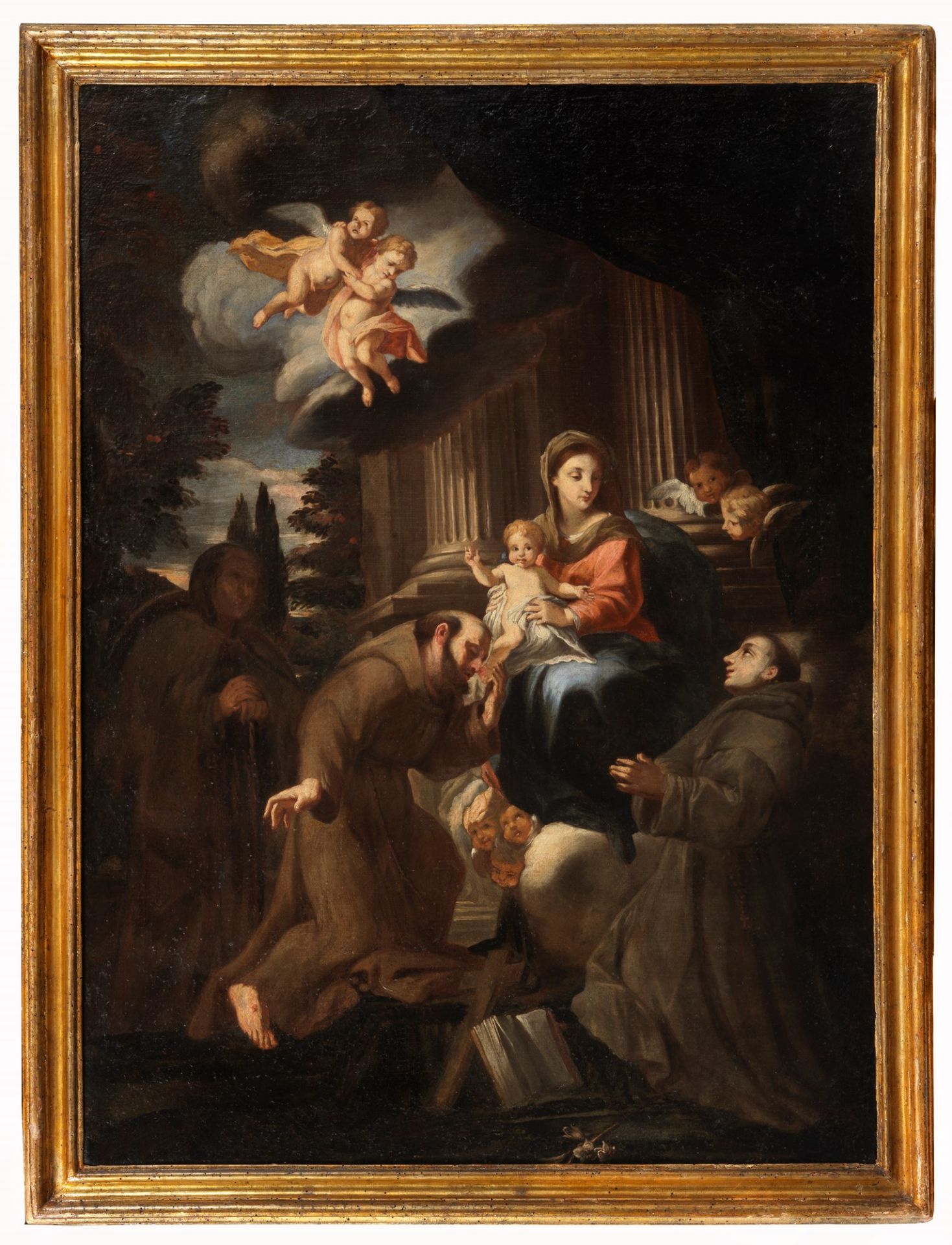 Scuola italiana, fine secolo XVII - inizi secolo XVIII - Saint Francis and Saint Anthony of Padua in