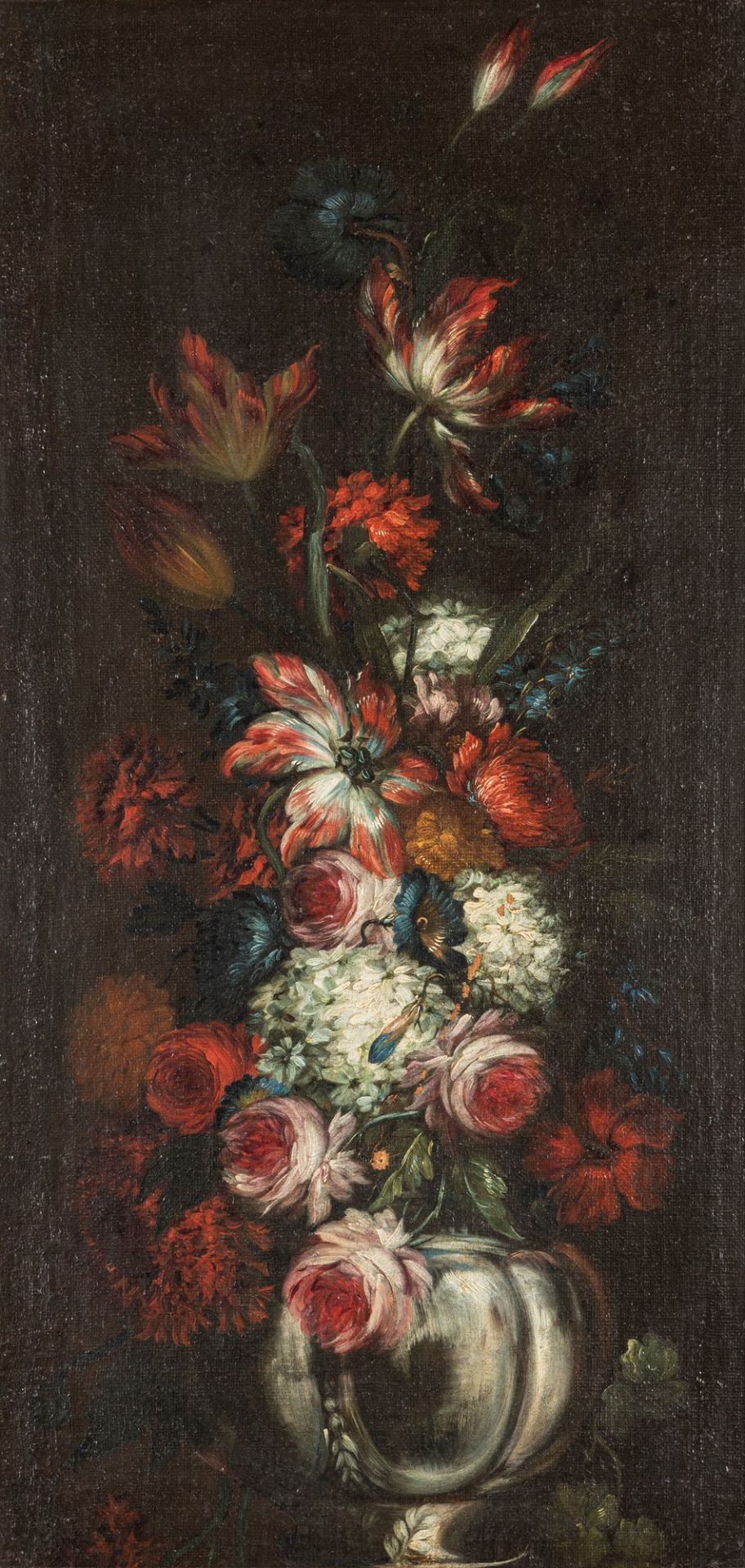 Scuola dell'Italia settentrionale, inizi secolo XVIII - Triumphs of Flowers in a Vase (en pendant) - Image 3 of 5