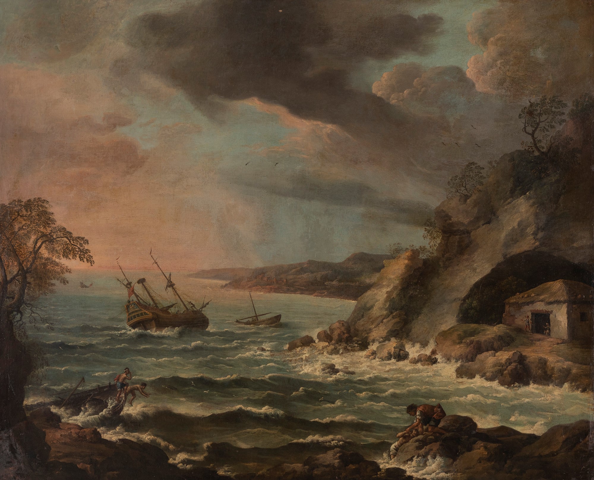 Scuola romana, fine secolo XVII - inizi secolo XVIII - Landscape with stormy sea - Bild 2 aus 5