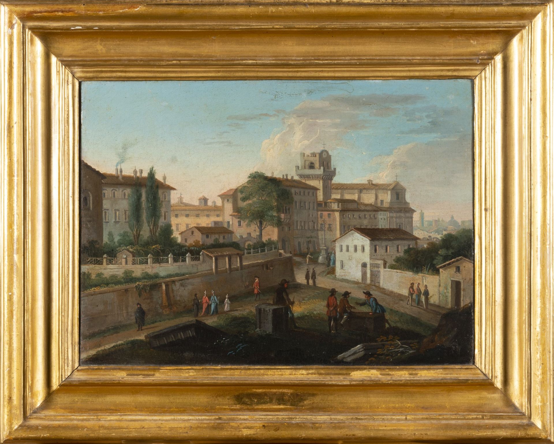 Scuola romana, secolo XVIII - View of Monti in Rome - Image 2 of 2