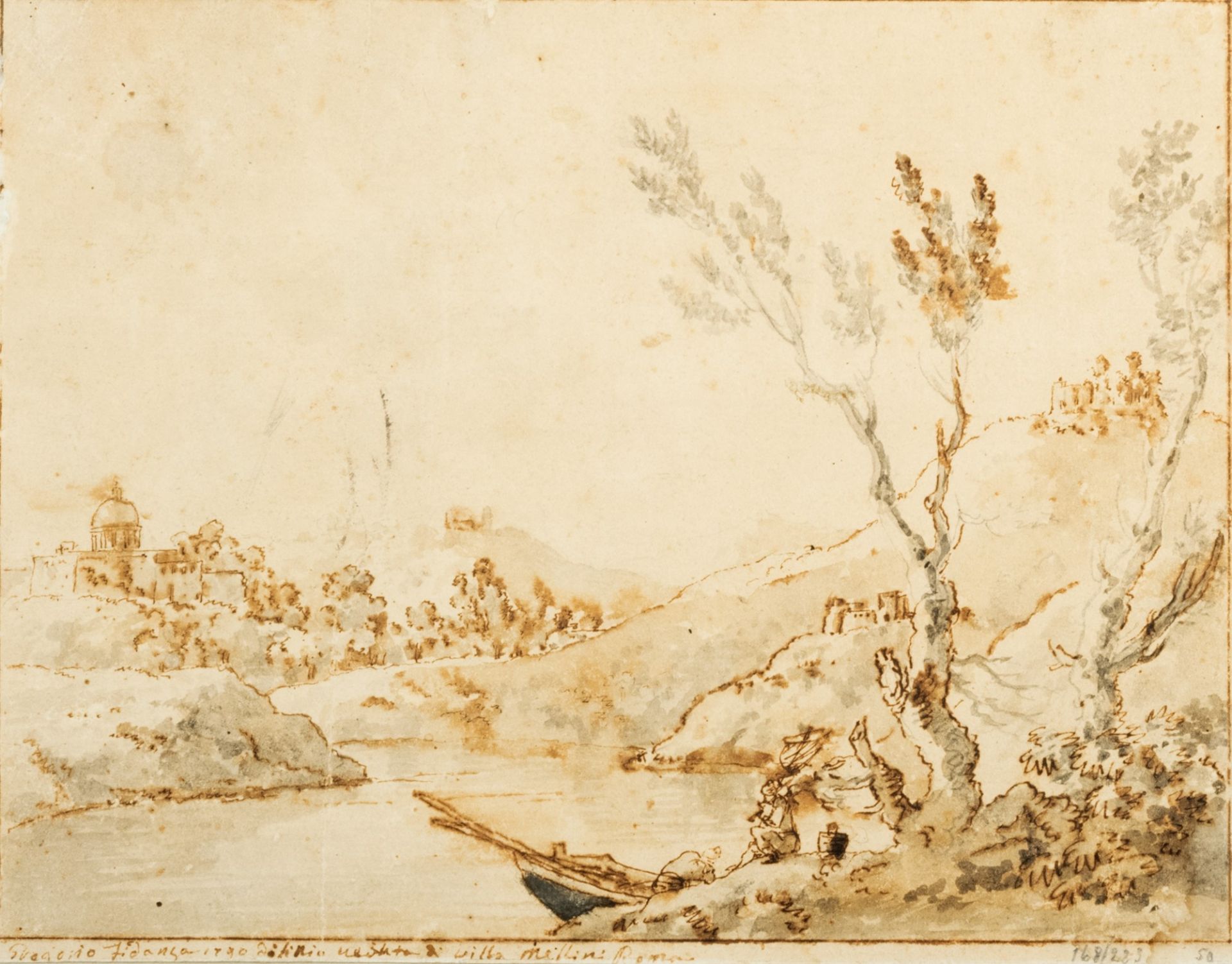 Gregorio Fidanza (Collevecchio 1754-Roma 1823) - View of Villa Mellini in Rome