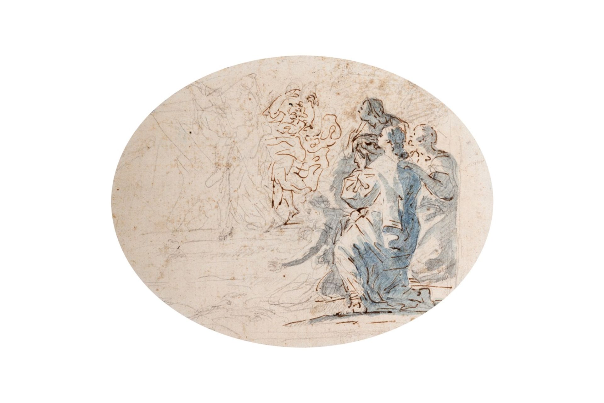 Scuola di Carlo Maratti (Camerano 1625 - Roma 1713) - Lot of two drawings: