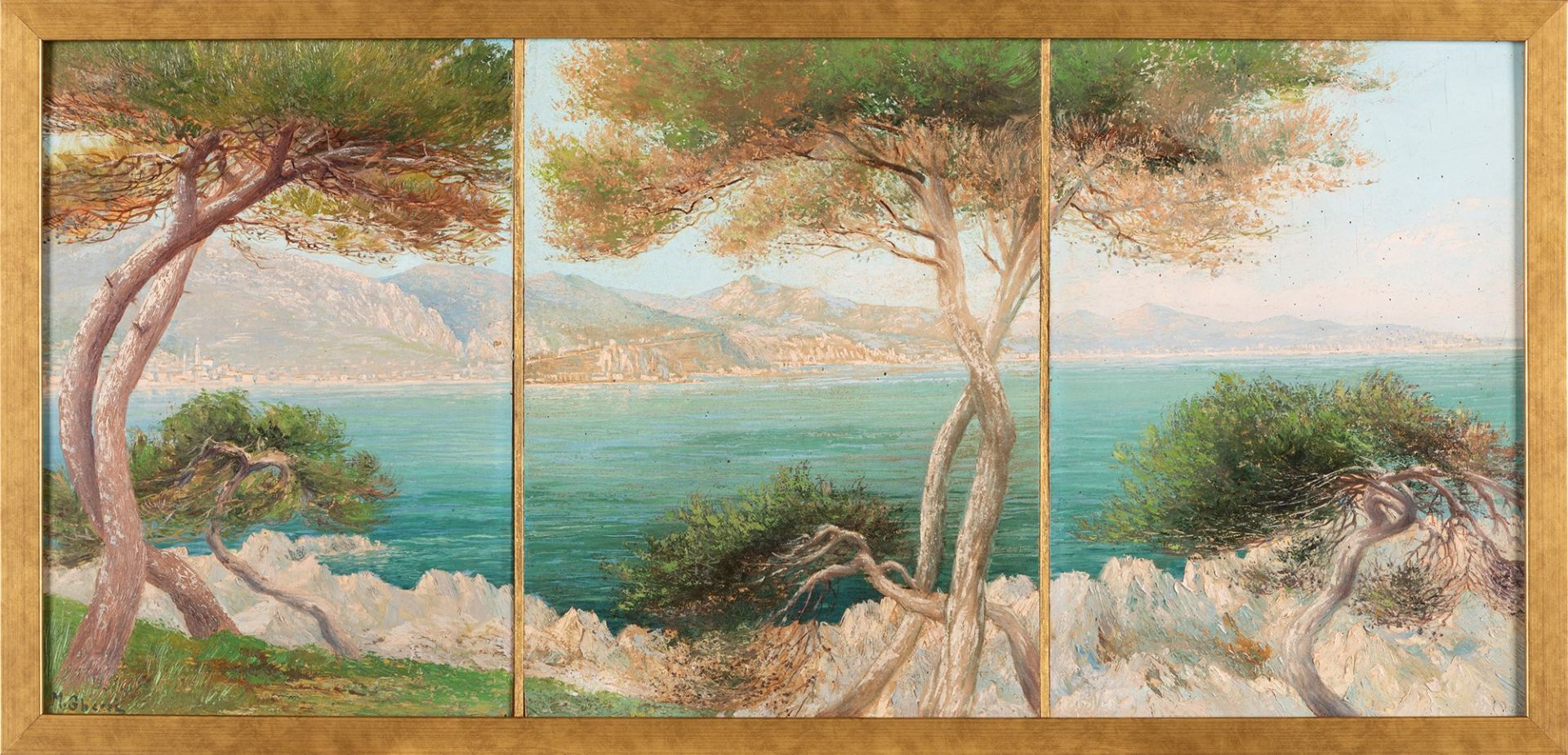 Guglielmina Ghersi detta Mimina (Genova 1889-Santa Margherita Ligure 1972) - Ligurian triptych