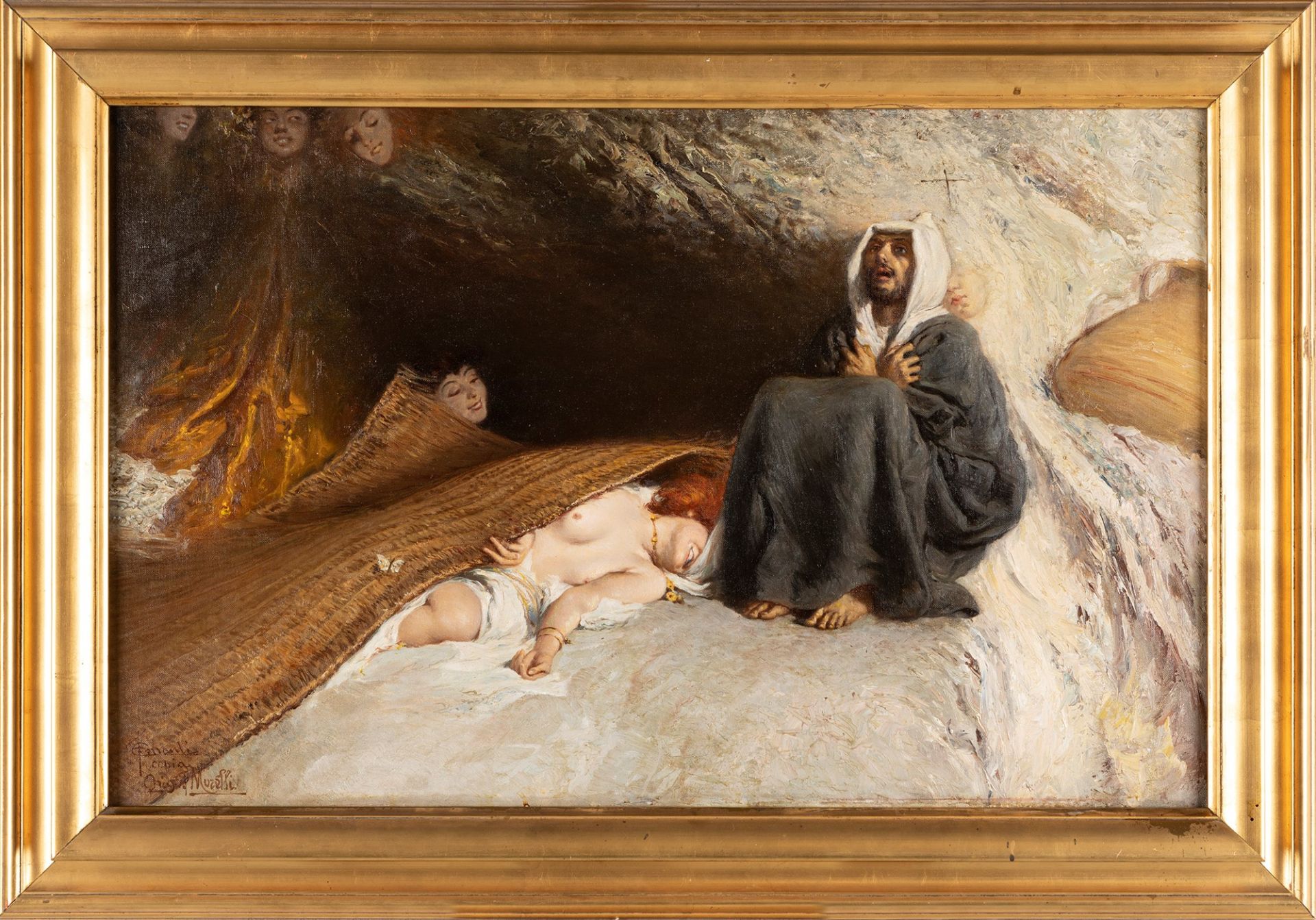 Carlo Ferranti (Roma 1840-1908) - Temptations of St. Anthony (after Domenico Morelli) - Bild 2 aus 3