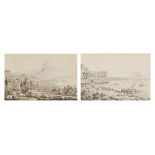 Antonio Senape (Roma 1788-Napoli 1850) - Pair of views with the bay of Naples