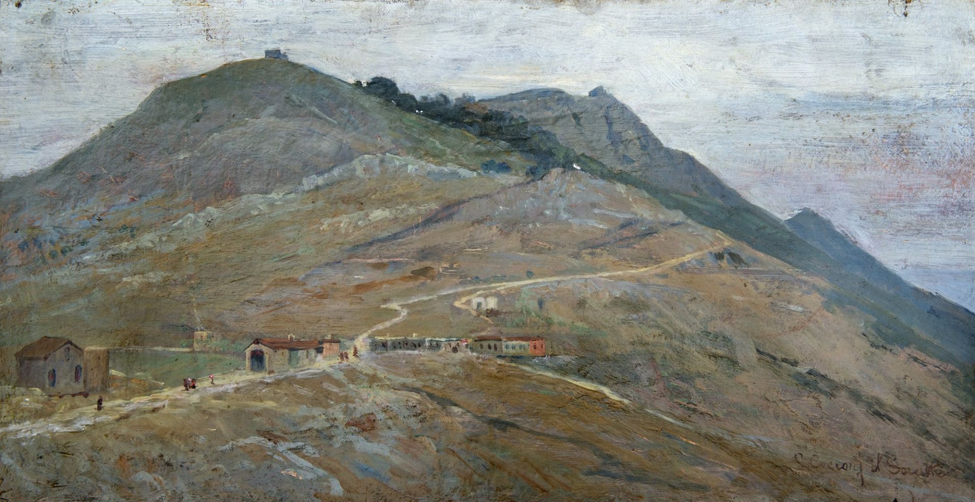 Lorenzo Cecconi (Roma 1863-1947) - Mount Soratte
