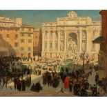 Charles Ernest Cundall (Stretford 1890-Chelsea 1971) - Rome, the Trevi Fountain