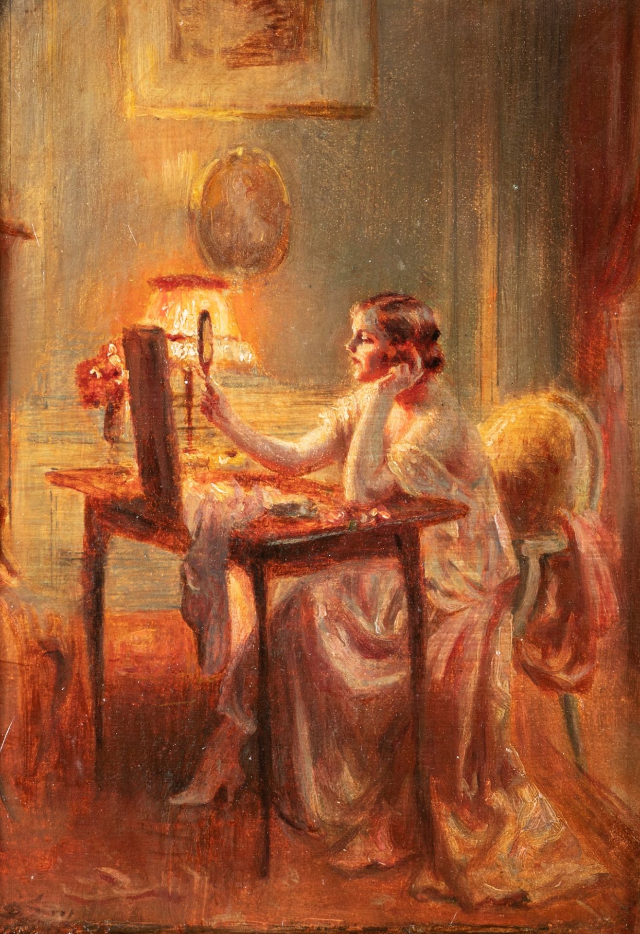 Delphin Enjolras (Coucouron 1857-Toulouse 1945) - Woman in the mirror