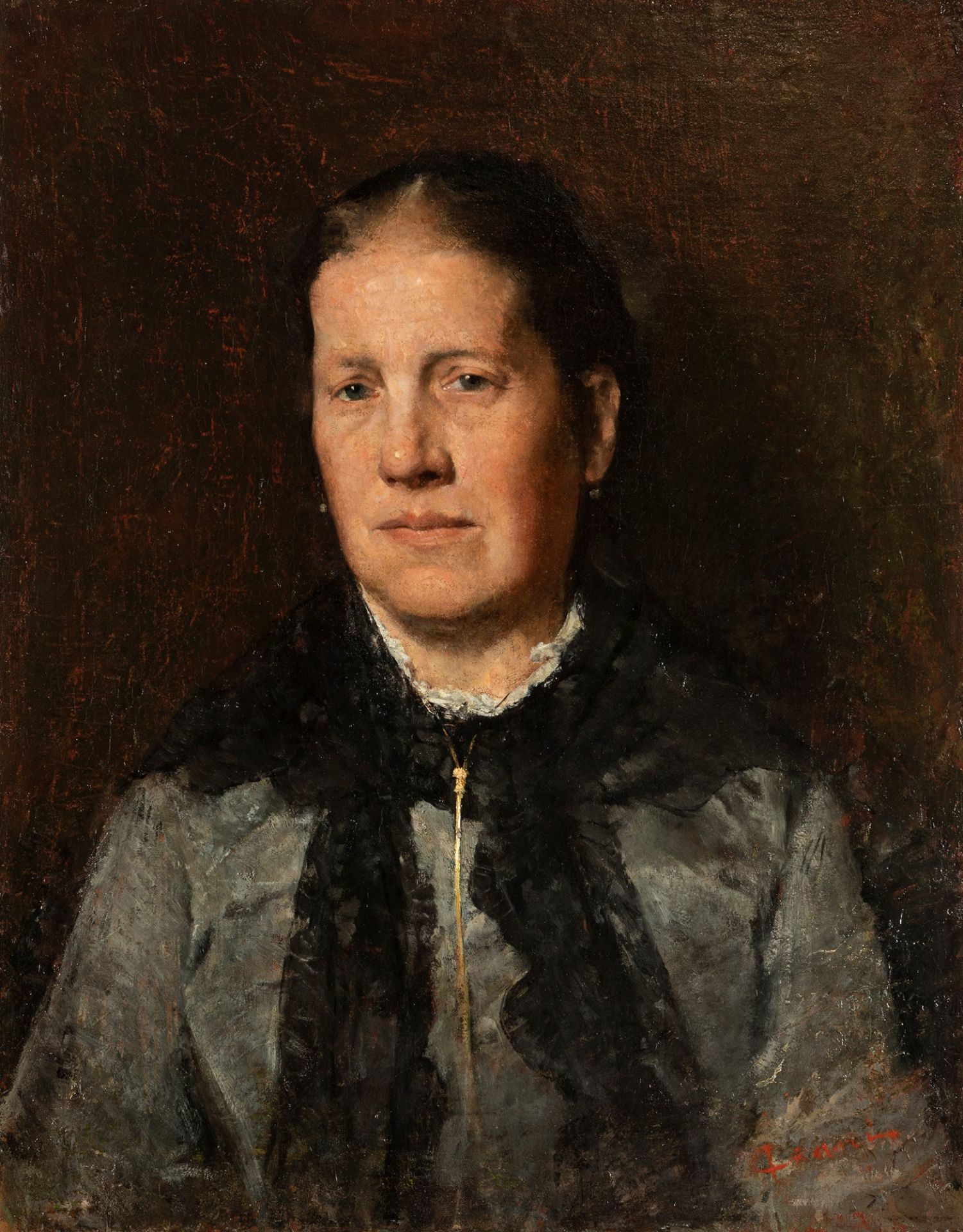 Cesare Ciani (Firenze 1854-1925) - Portrait of the mother