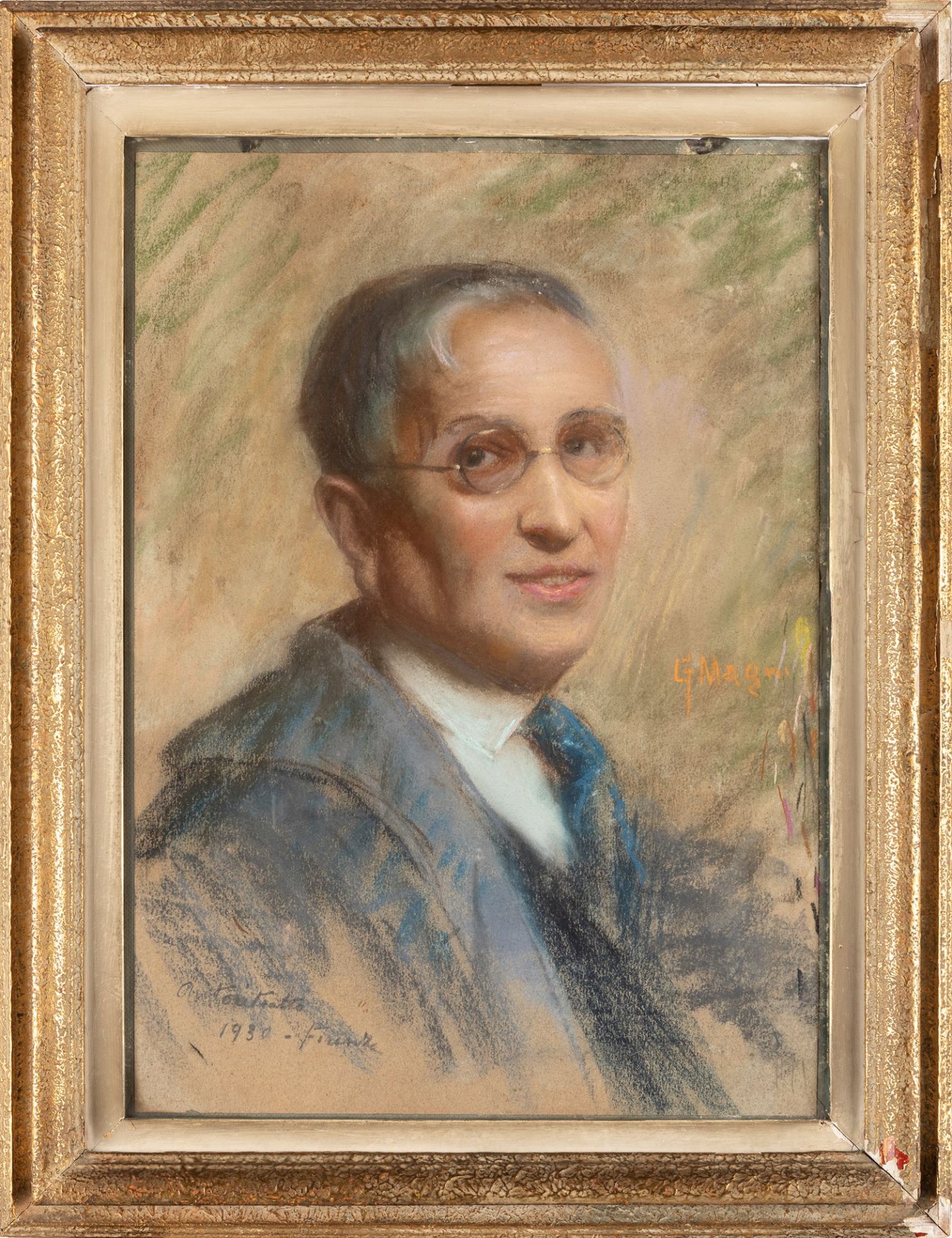 Giuseppe Magni (Pistoia 1869-Firenze 1956) - "Self-portrait", 1930 - Image 2 of 2
