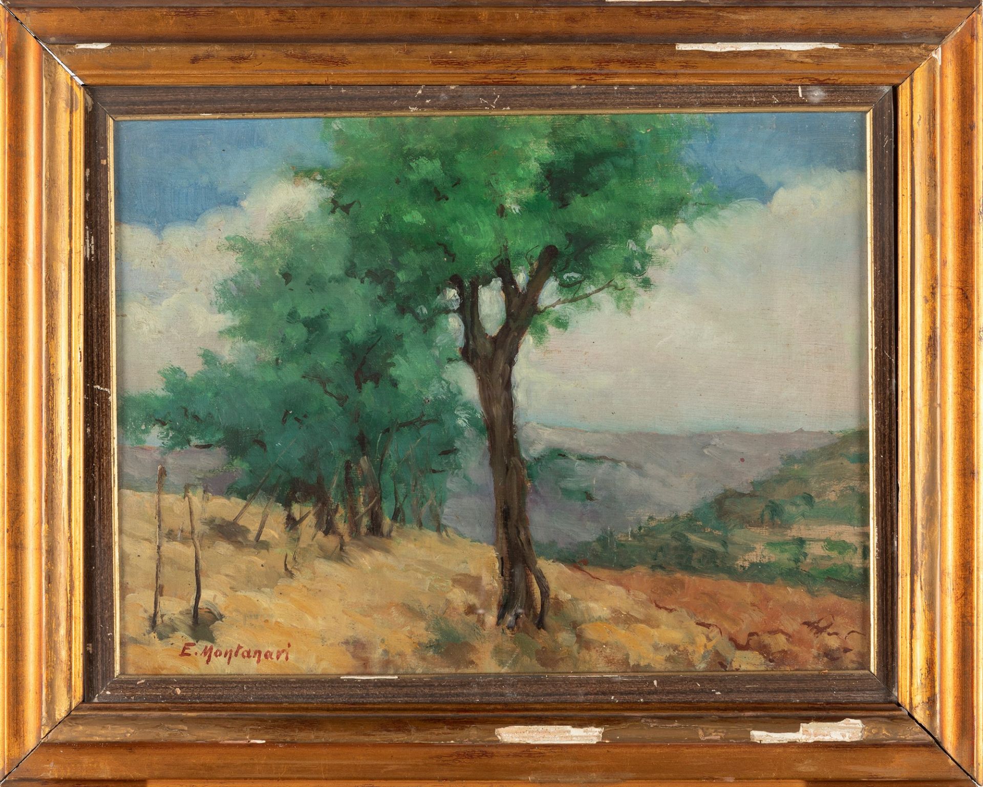 Ettore Montanari (Modena 1873-1962) - Trees in the hills - Bild 2 aus 3
