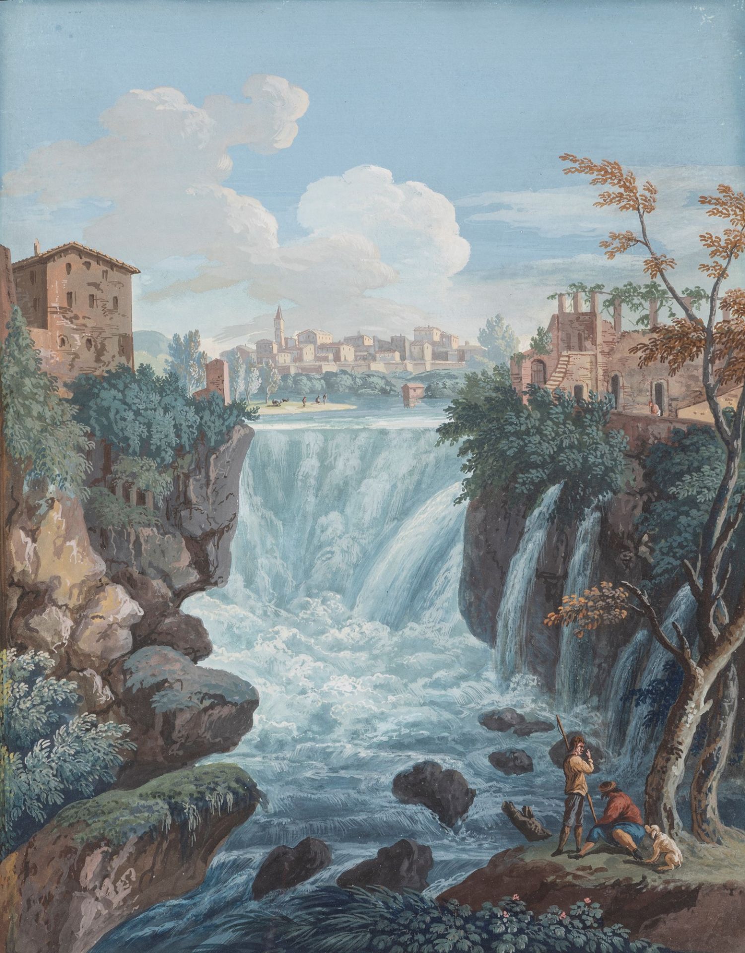 Scuola italiana del XIX secolo - Tivoli, the waterfalls