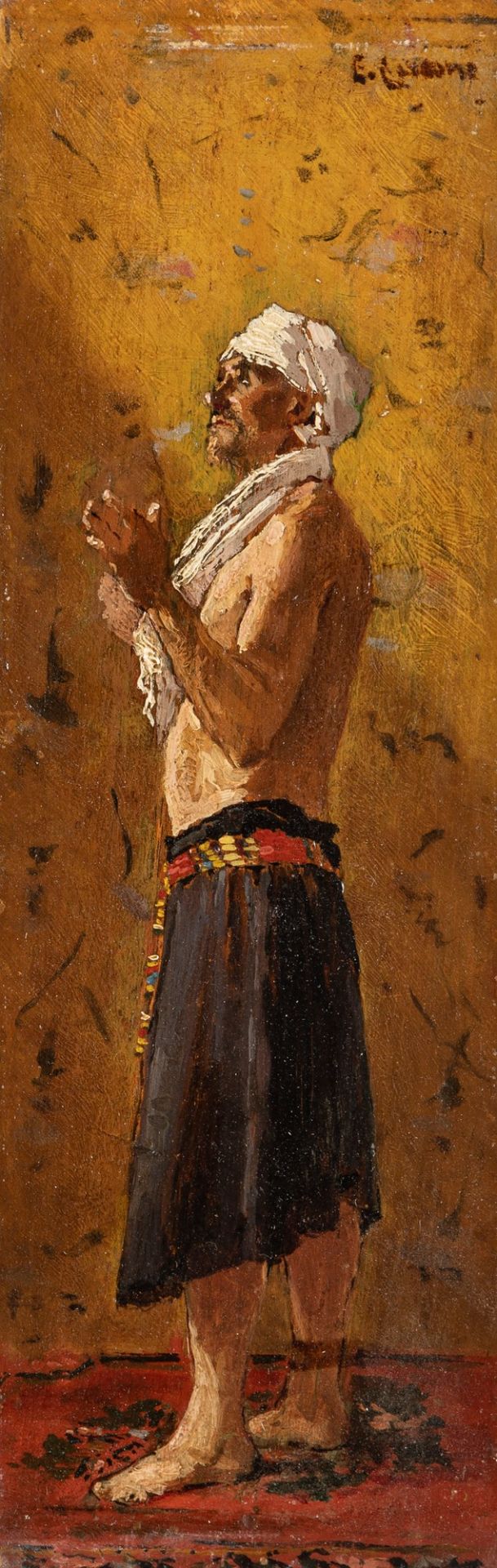 Ettore Cercone (Messina 1850-Sorrento 1896) - In prayer