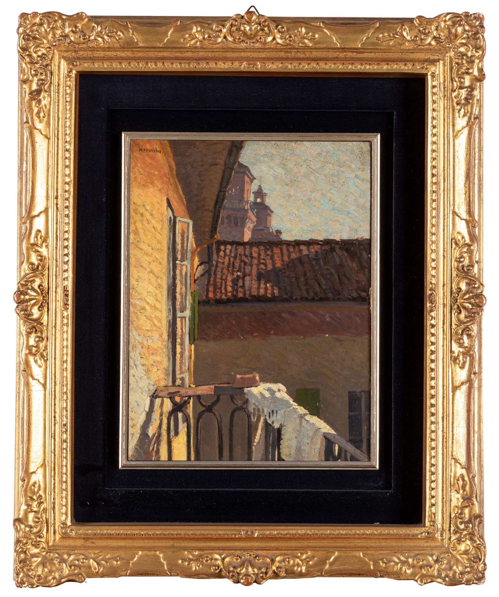 Attribuito a Mario Puccini (Livorno 1869 - Firenze 1920) - The Estense Castle of Ferrara from the te - Bild 2 aus 3