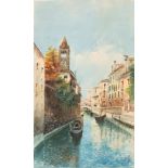 Giuseppe Bertini (Milano 1825-Milano 1898) - Venetian canal