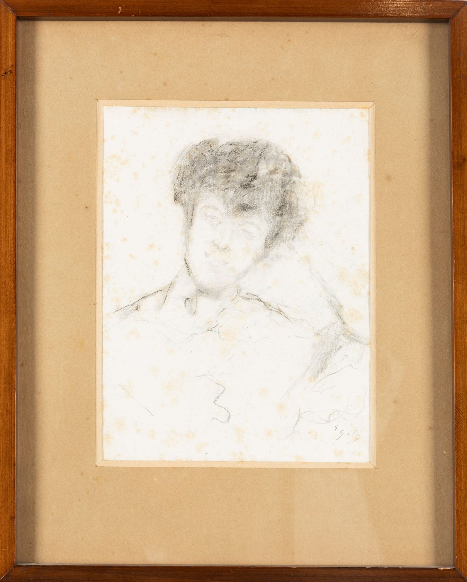 Emilio Gola (Milano 1851-1923) - Study for portrait - Image 2 of 3