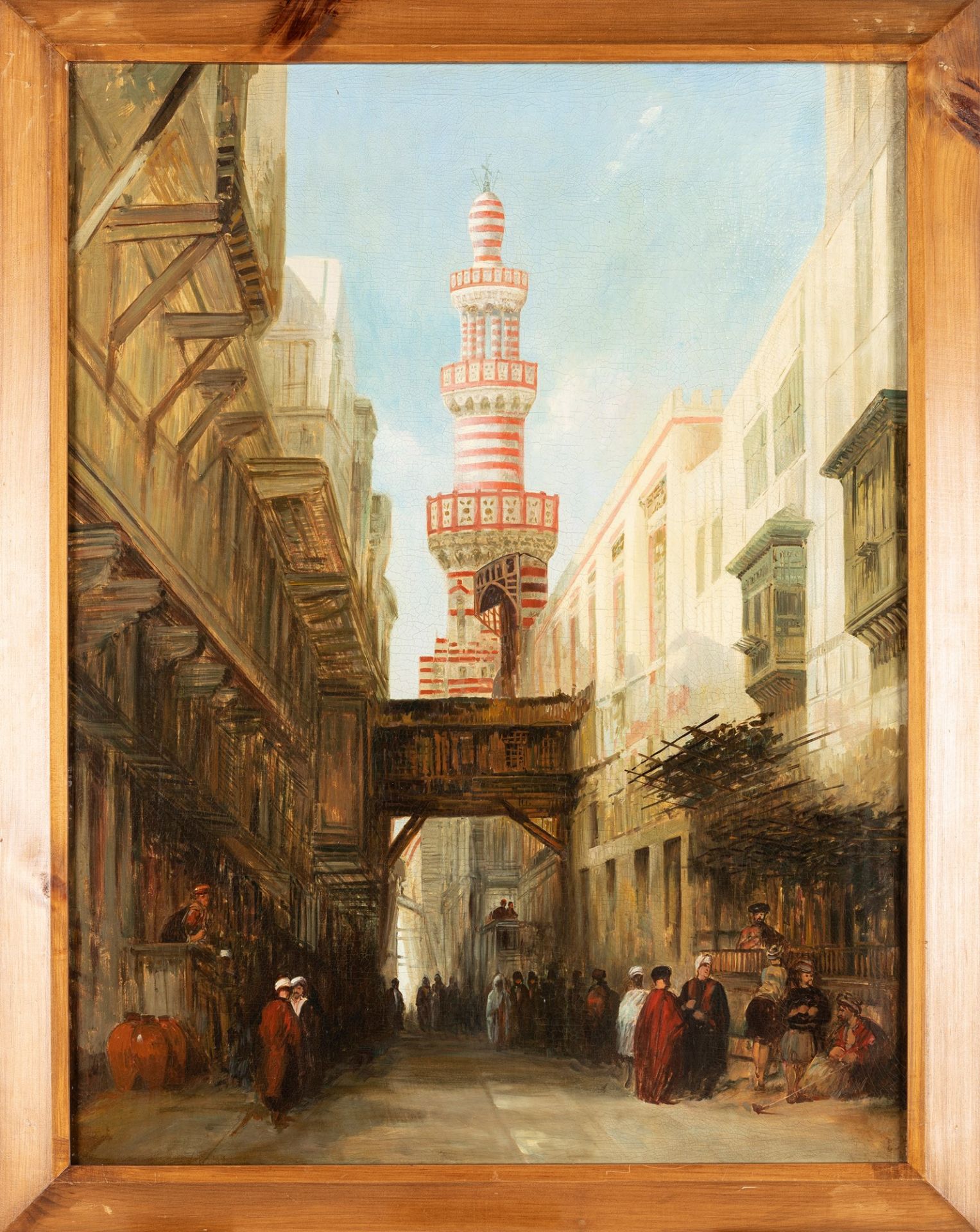 Scuola europea del XIX secolo - Orientalist scene with minaret in the background - Bild 2 aus 3