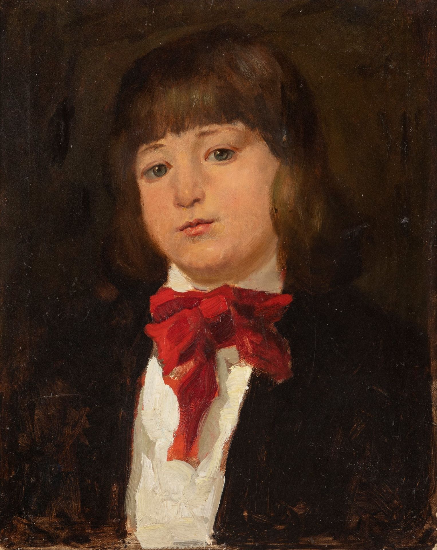 Modesto Faustini (Brescia 1839-Roma 1891) - Portrait of his son Arnaldo, about 1880