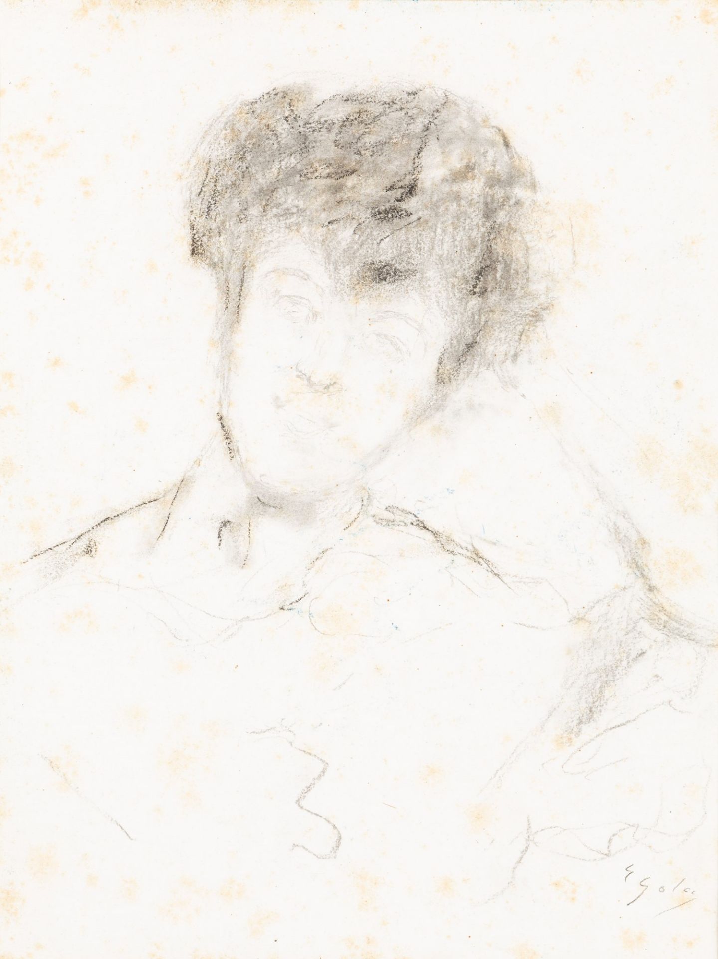 Emilio Gola (Milano 1851-1923) - Study for portrait