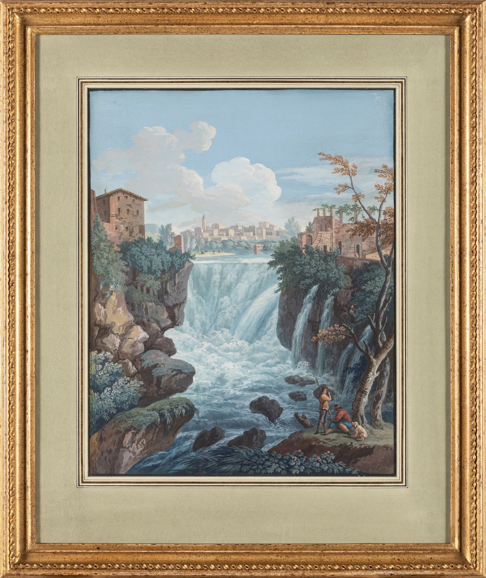 Scuola italiana del XIX secolo - Tivoli, the waterfalls - Image 2 of 2