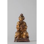A gilt-lacquered bronze Buddha. China, Ming dynasty, 17th century