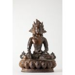 A bronze Buddha. China/Tibet, 19th century