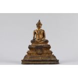 A gilt bronze seated Buddha. Thailand, Rattanakosin period, 19th century