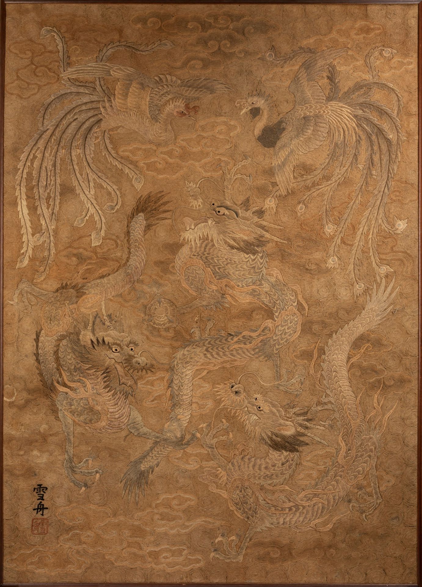 A large straw tapestry. Japan, late 19th century