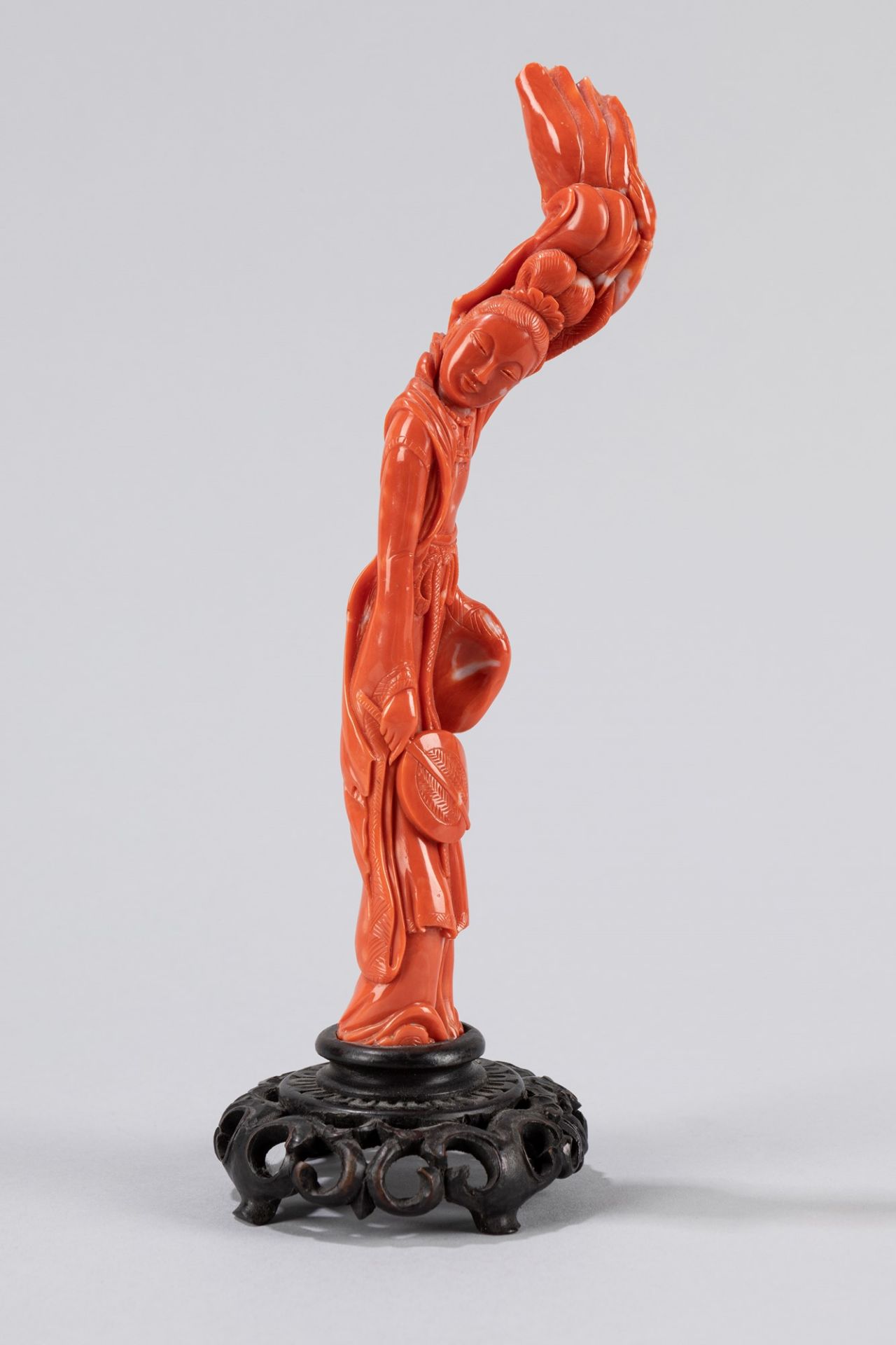 *A carved coral figure. China, late 19th century