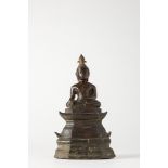 A bronze seated Buddha. Thailand, 17th/18th century