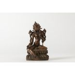 A dark patina bronze Tara. Tibet, early 19th century