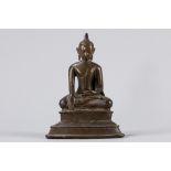 A bronze seated Buddha. South East Asia, 19th century