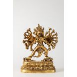 A gilt bronze Hevajra. China, 18th/19th century