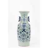 A celadon ground baluster vase. China, late Qing dynasty