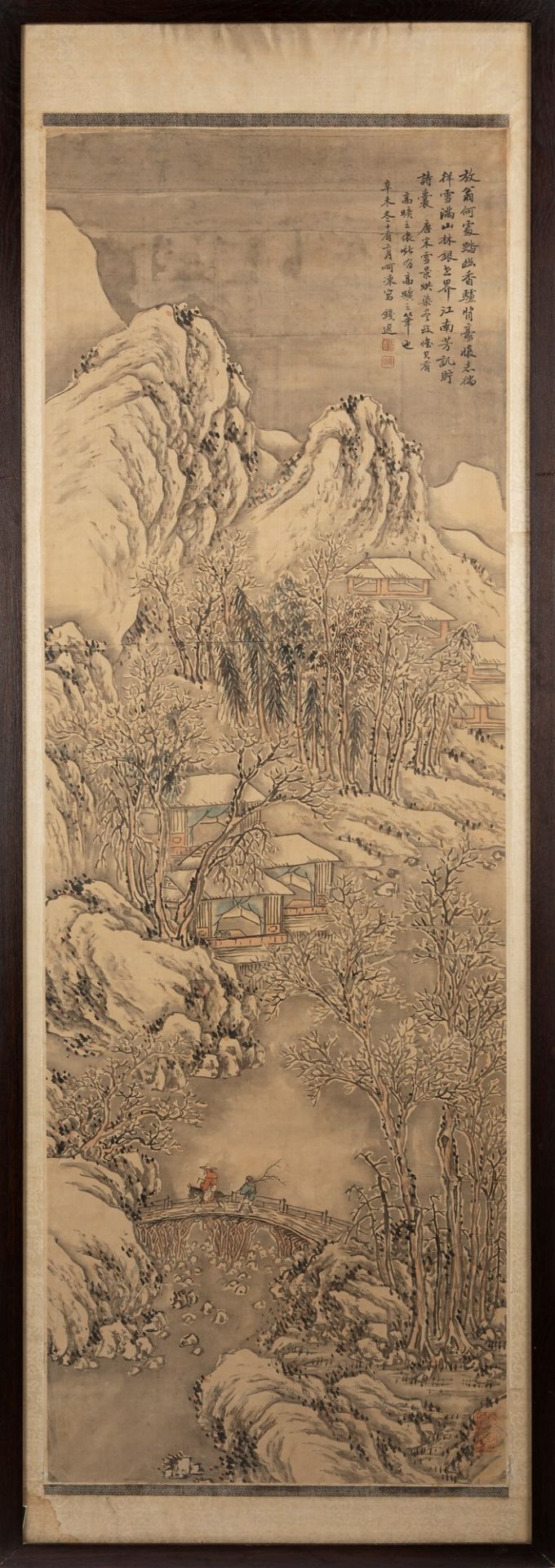 A painting on silk. China, late Qing dynasty