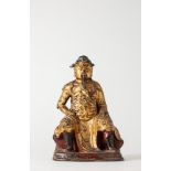 A gilt-lacquered bronze Guandi. China, Ming dynasty, 17th century