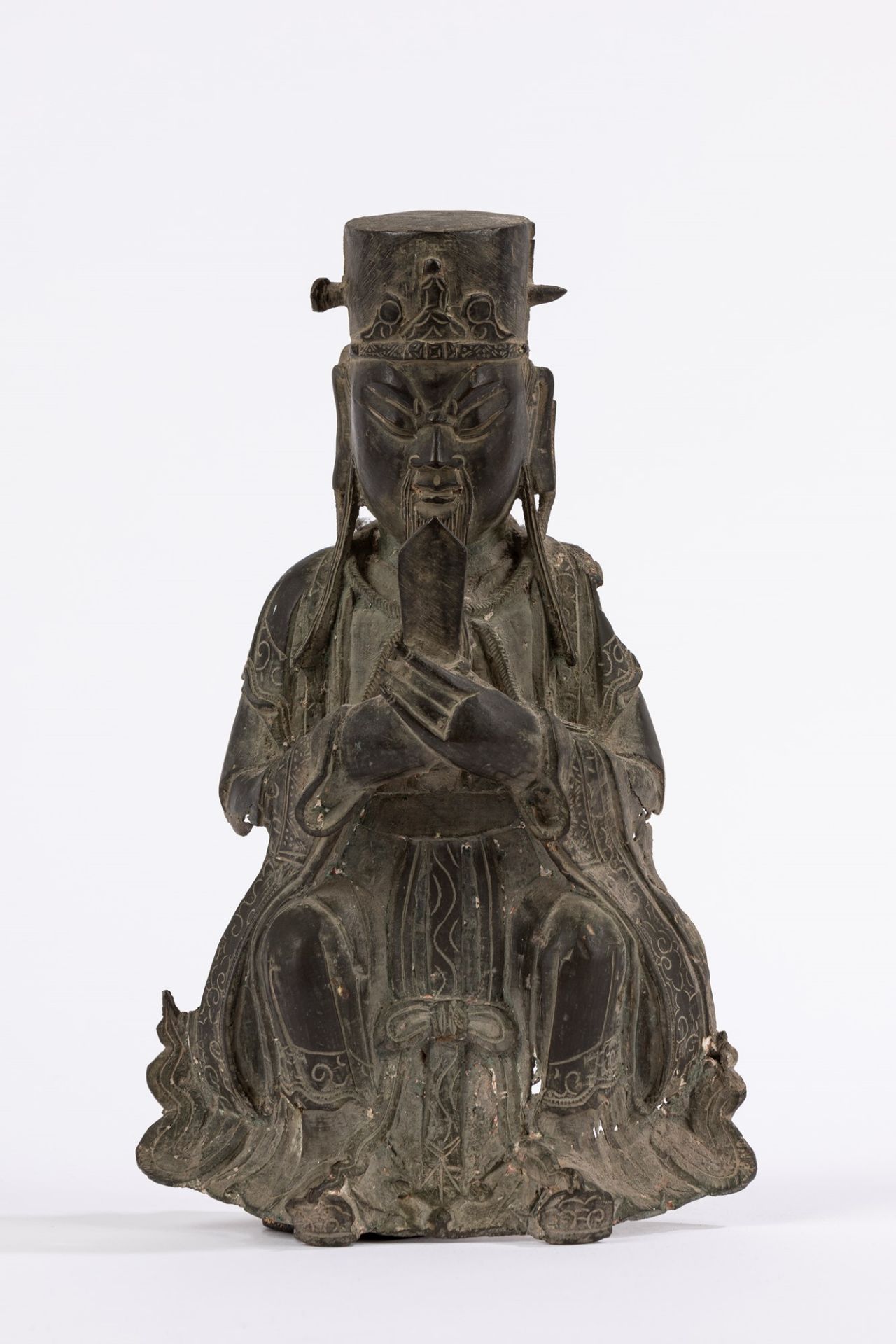 A bronze guardian. China, 17th century (defects)