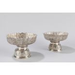 Two silver steam cups. Siam (Thailand), 19th century