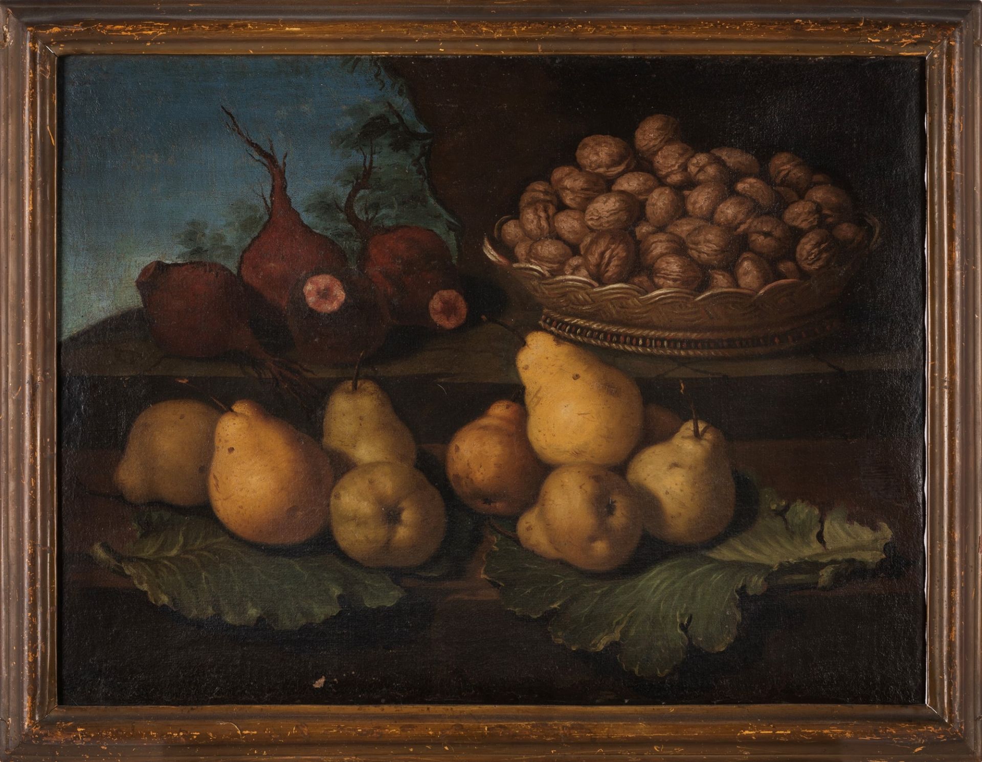 Scuola lombarda, fine del secolo XVII - inizi del secolo XVIII - Still life with pears, turnips and - Image 2 of 4