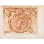 Scuola genovese, seconda metˆ del secolo XVII - Architectural study with putti