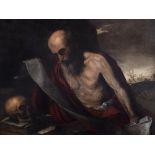 Pittore caravaggesco fiammingo, secolo XVII - Saint Jerome