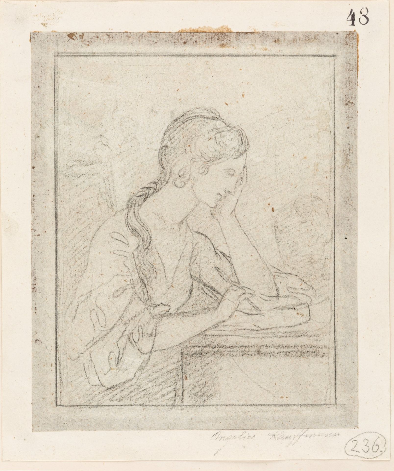 Lot consisting of two drawings, late 18th - early 19th century - Image 2 of 3