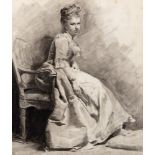 Scuola italiana, secolo XIX - Portrait of a seated Lady