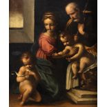 Scuola toscana, seconda metˆ del secolo XVI - Holy Family with San Giovannino