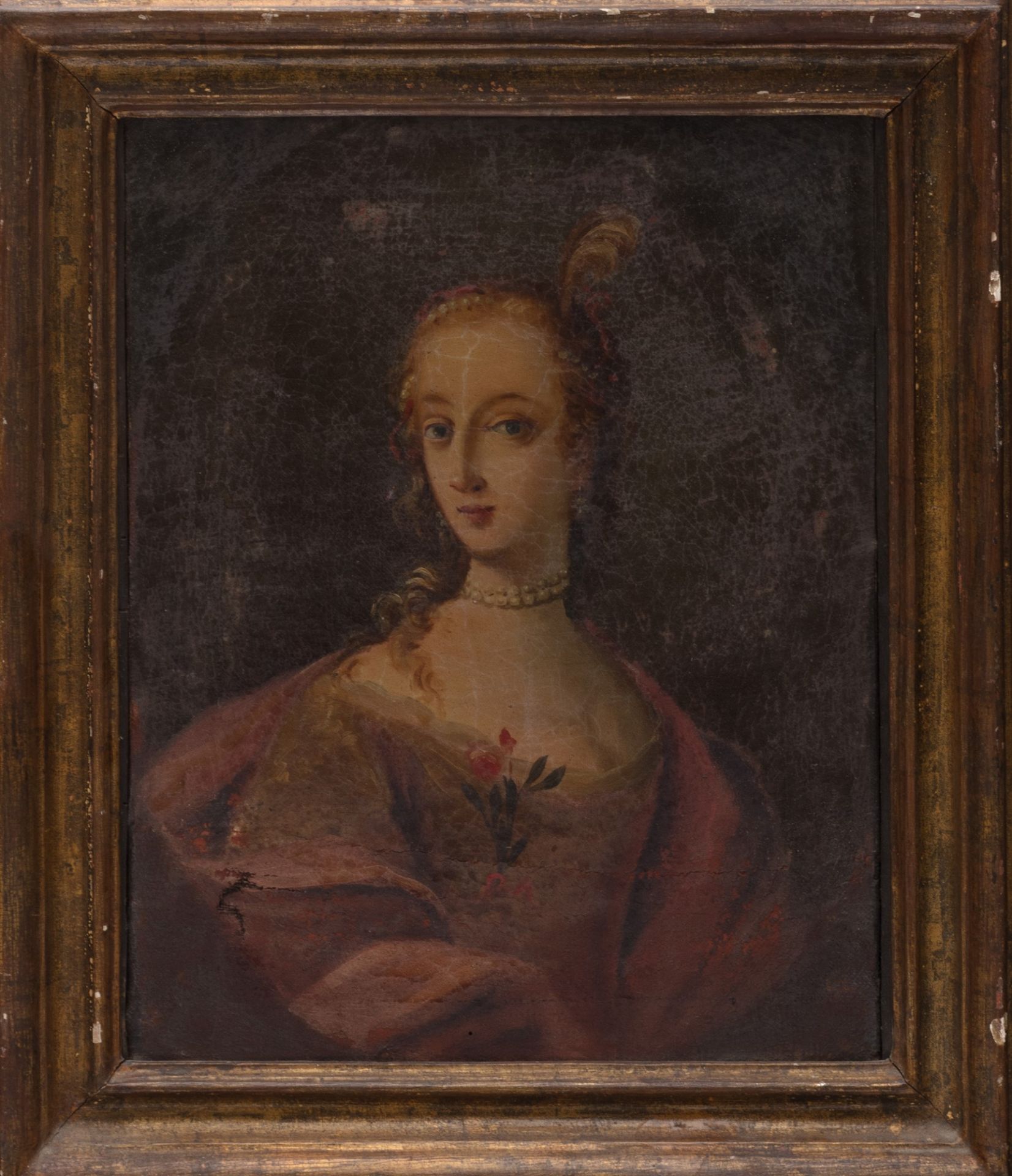 Scuola francese, secolo XVIII - Half-length portrait of a lady - Image 3 of 3