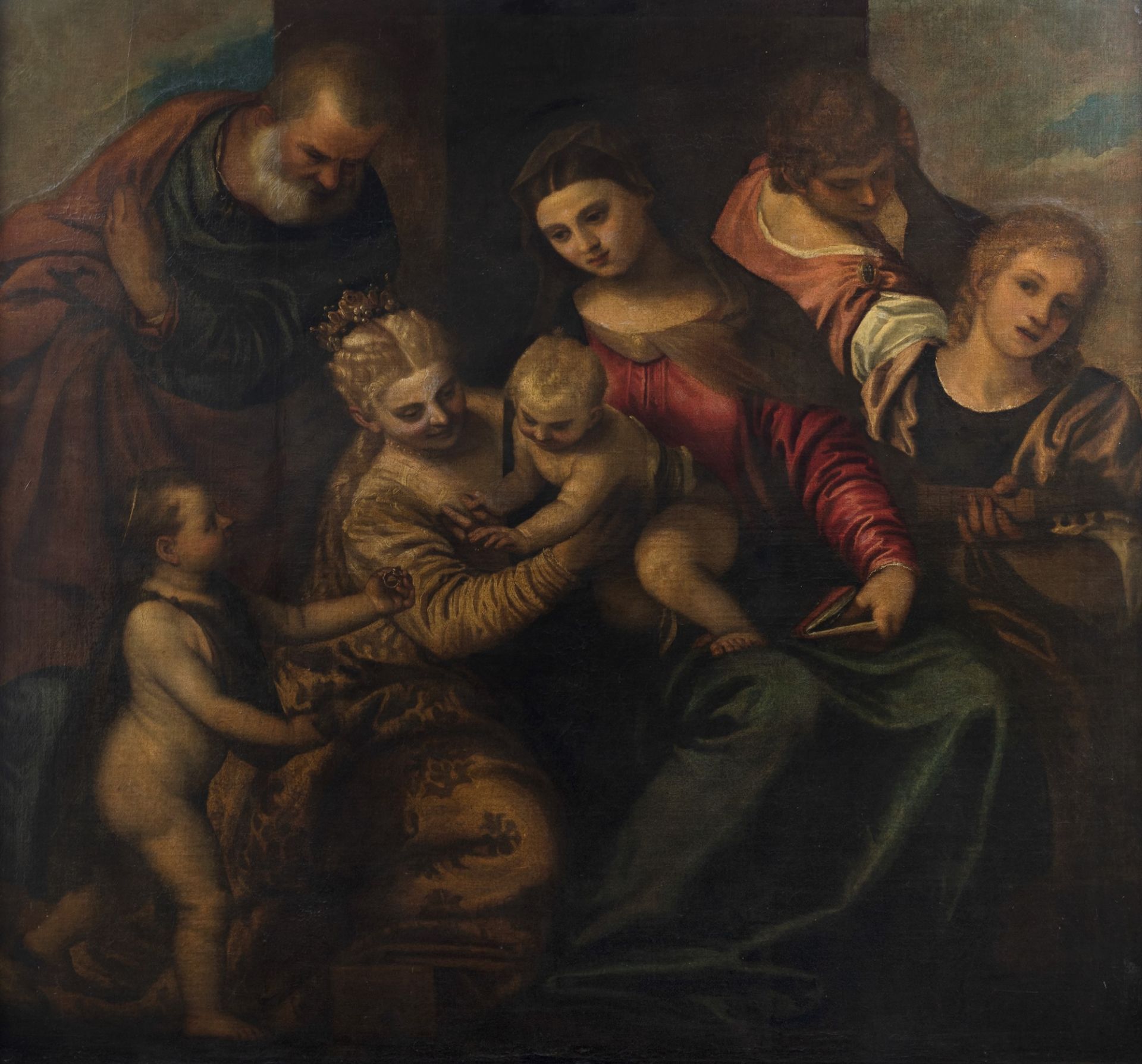 Scuola veneta, secolo XVII - Mystical marriage of Saint Catherine
