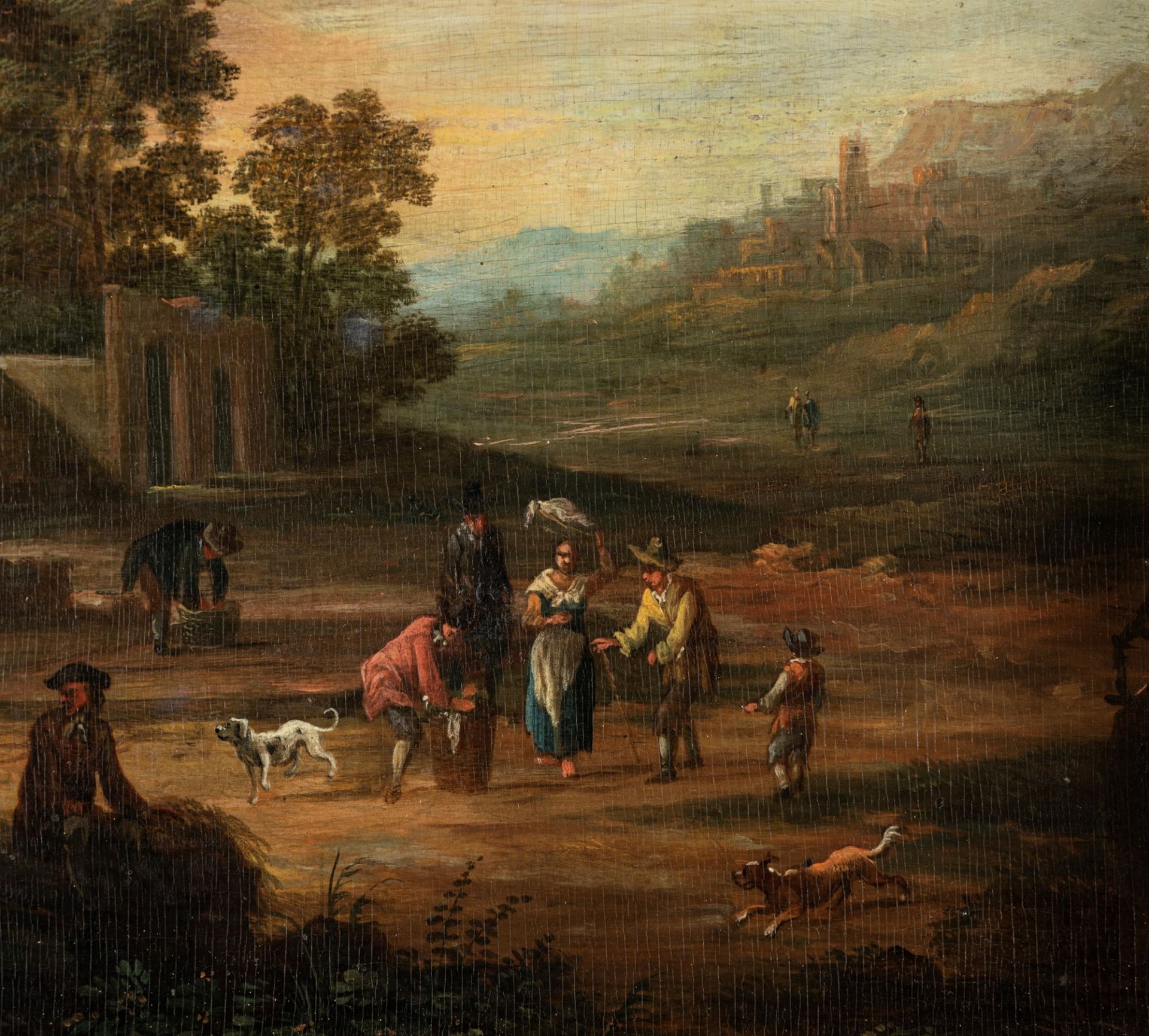 Pittore fiammingo attivo in Italia, fine secolo XVII - inizi secolo XVIII - Landscape with figures a - Bild 3 aus 4
